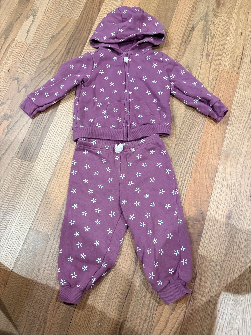 Carter’s baby girl flower sweat outfit